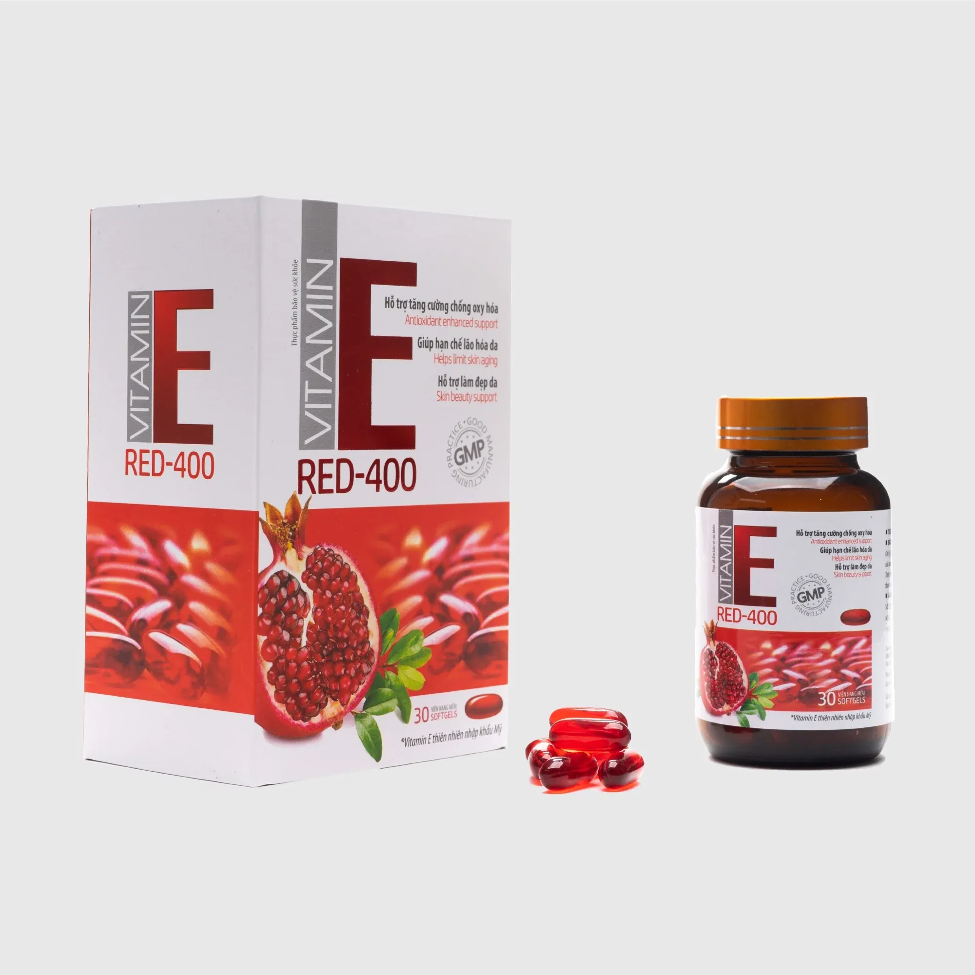 Vitamin E- Viên uống đẹp da, chống oxy hóa (lọ 30 viên nang mềm)